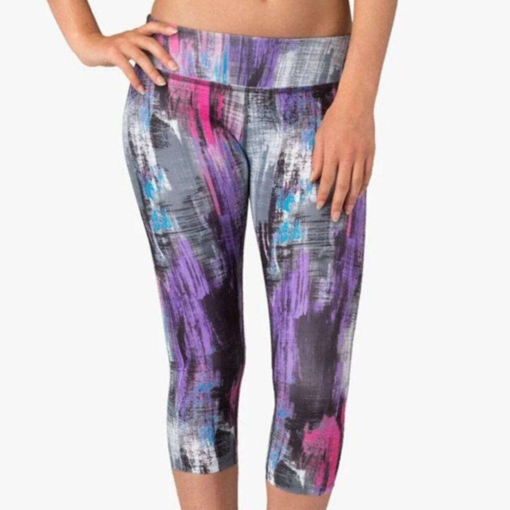 beyond yoga | lux multicolor 7/8 crop women's athletic leggings sz S